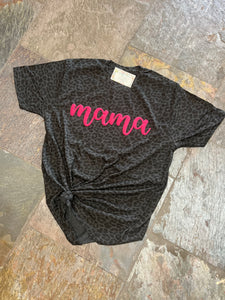 Black Cheetah Mama Shirt
